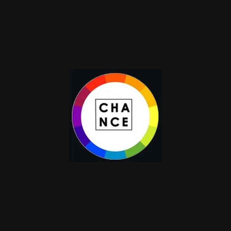 The CHANCE logo: the letters CHANCE in a square inside a rainbow ring